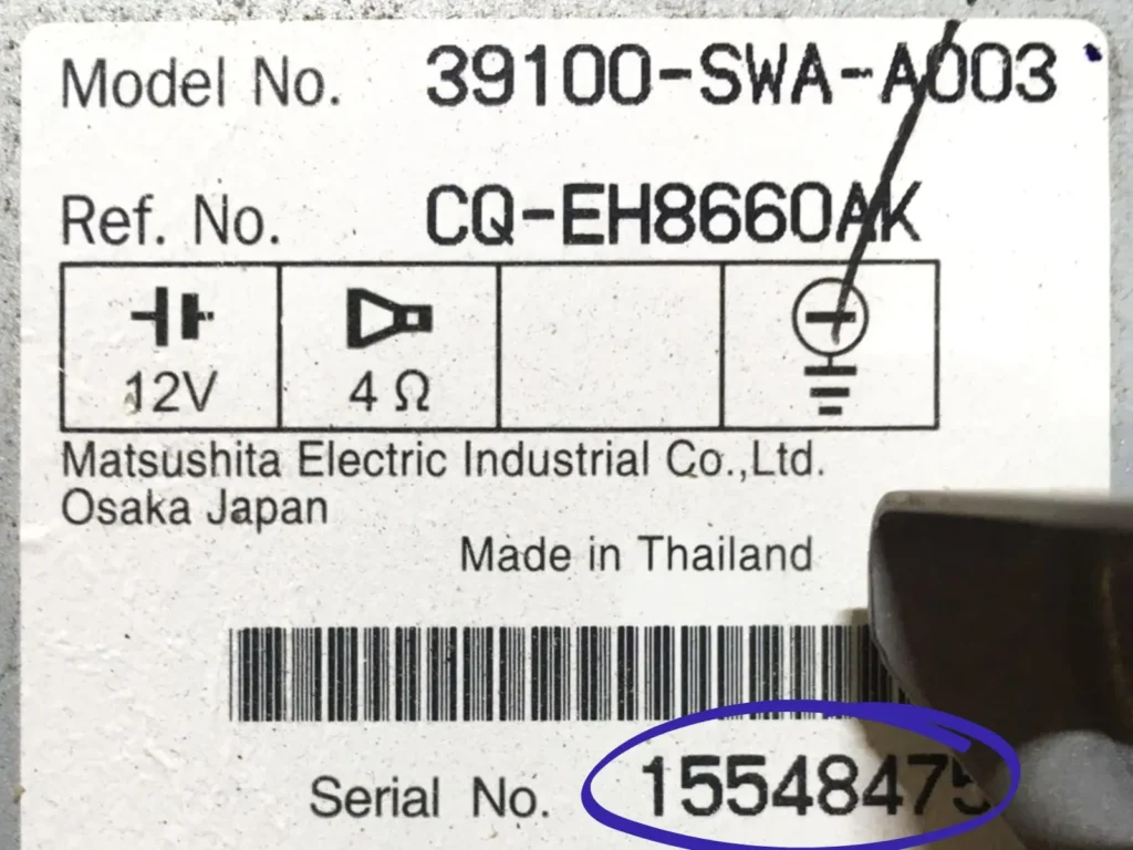 honda serial number