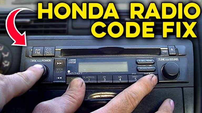 Get 2011 Honda Civic radio code list now