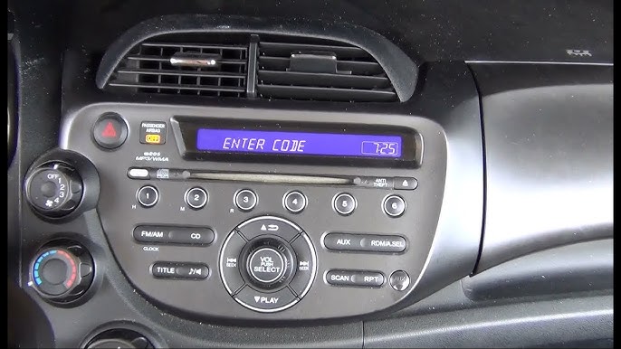 código radio Honda Fit 2007